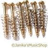 6 STRAT PICKUP SCREWS AND SPRINGS GOLD